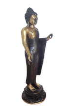 Home Decor. Tabletop Idol. Enlightened Lord Buddha Bronze Standing Sculpture.