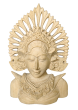 Home Decor. Beautiful Hand Carved Wooden Dancer Sculpture Bust, "Janger Dancer"