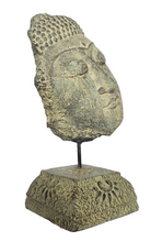 Home Decor: Table - Outdoor Idol.
Sleeping buddha head sculpture on a floral base in stone.