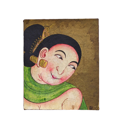 Wall Art: Beautiful Oil On Canvas Painting of A Thai Dancer.