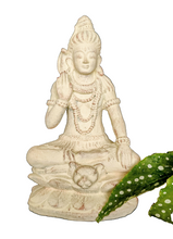 Home Decor: Table - Garden Statue. Solid Meditating Stone Sculpture of Lord Shiva. "Shiva Blessing"