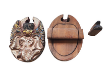 Home Decor. Table Decor-Storage Accessory. Hand Carved Wooden Lord Ganesha Trinket / Puzzle Box.