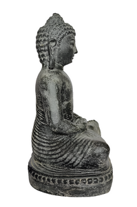 Home Decor. Table - Garden Statue. Cute Stone Sculpture of Lord Buddha, in Deep Meditation.