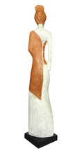 Home Decor Figurine. Modern Wooden Handcrafted Lady Statuette.