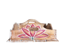 Serving Tray / Table Decor Showpiece:
 Hand carved serving tray painted with Lotus Design.
