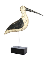 Wooden Handcrafted Bird Decorative Accent, "Black-Necked Stilt"