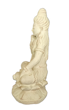 Home Decor: Table - Garden Statue. Solid Meditating Stone Sculpture of Lord Shiva. "Shiva Blessing"