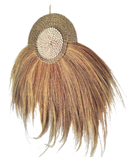 Home Decor: Large Gorgeous Handmade Seashells, Raffia Decorative Boho Wall Art.