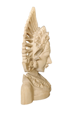 Home Decor. Beautiful Hand Carved Wooden Dancer Sculpture Bust, "Janger Dancer"
