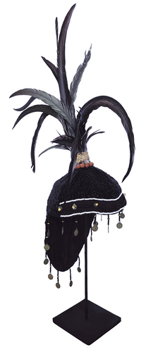 Home Decor - Table Accent. ASMAT CEREMONIAL HEADDRESS, tribal Papua ornament.