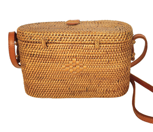 Handbags: Hand-Woven Rattan Sling Bag from Bali.