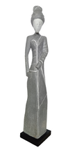 Home Decor Figurine. Modern Wooden Handcrafted Lady Statuette.