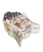 Home Decor. Table Decor-Storage Accessory. Hand-carved Wooden Trinket - Puzzle Box, "Glorious Buddha"