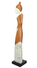 Home Decor Figurine. Modern Wooden Handcrafted Lady Statuette.
