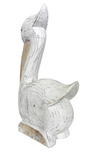 Home Decor. Pelican bird figurine handcrafted from wood.