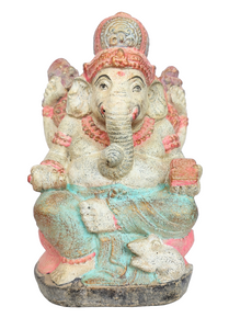 Home Decor. Table - Garden sculpture. An exquisite four handed stone statue of Lord Ganesha.
