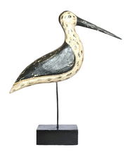 Wooden Handcrafted Bird Decorative Accent, "Black-Necked Stilt"