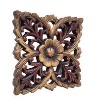 Wooden Carved Floral Wall Art Decor.