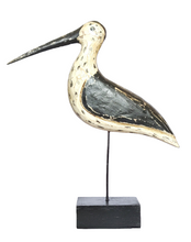 Wooden Handcrafted Bird Decorative Accent, "Black-Necked Stilt"