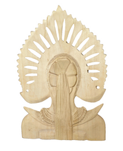 Home Decor. Beautiful Hand Carved Wooden Dancer Sculpture Bust, "Janger Dancer"