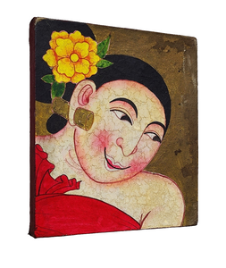 Wall Art: Beautiful Oil On Canvas Painting of A Thai Dancer.