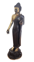 Home Decor. Tabletop Idol. Enlightened Lord Buddha Bronze Standing Sculpture.