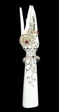Home Decor. Tabletop Showpiece - Accessories Holder. Lovely Hand Sculpture with Painted Floral Motifs.