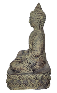 Home Decor. Table - Garden Statue. Cute Stone Sculpture of Lord Buddha, in Deep Meditation.