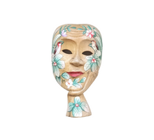 Home Decor: Table - Wall Art.Surreal Handcarved and Hand Painted Mask - Floral with Birds.