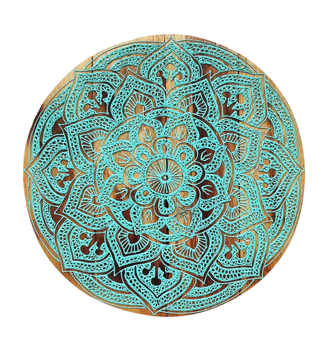 Home Decor. Lotus Mandala Wooden Pallet Wall Hanging.
