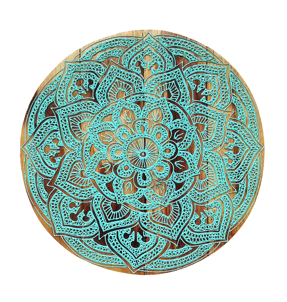 Home Decor. Lotus Mandala Wooden Pallet Wall Hanging.