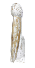 Home Decor. Pelican bird figurine handcrafted from wood.