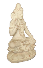 Home Decor: Table - Garden Statue. Solid Meditating Stone Sculpture of Lord Shiva. "Shiva Blessing"