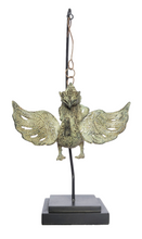 Home Decor. Tabletop Sculpture.
"Flying Garuda", Exquisite Hanging Bronze Winged Garuda oil lamp.