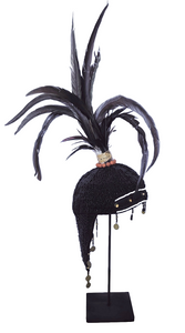 Home Decor - Table Accent. ASMAT CEREMONIAL HEADDRESS, tribal Papua ornament.