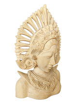 Home Decor. Beautiful Hand Carved Wooden Dancer Sculpture Bust, "Janger Dancer"