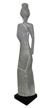 Home Decor Figurine. Modern Wooden Handcrafted Lady Statuette.