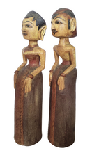 HOME DECOR - TABLETOP FIGURINES - Vintage Wooden Javanese style Loro Blonyo wedding figures. Set of 2.