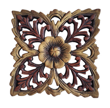 Wooden Carved Floral Wall Art Decor.