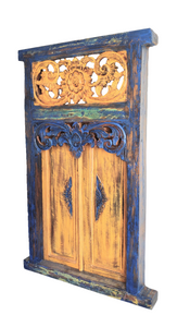 Home Decor: Large Wall Hanging.
Beautiful Balinese Floral Carved Wooden Window. 