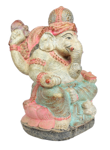 Home Decor. Table - Garden sculpture. An exquisite four handed stone statue of Lord Ganesha.