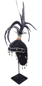 Home Decor - Table Accent. ASMAT CEREMONIAL HEADDRESS, tribal Papua ornament.