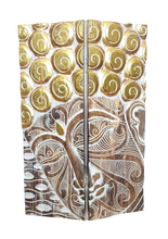 Home Decor.
Wall - Table Artifact. Handcrafted Serene Buddha Face Art Wooden Folding Screen Panel.