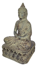 Home Decor. Table - Garden Statue. Cute Stone Sculpture of Lord Buddha, in Deep Meditation.