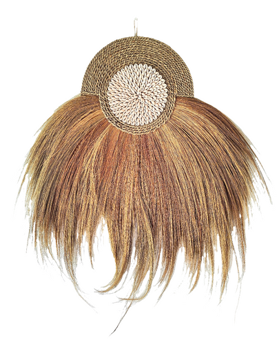 Home Decor: Large Gorgeous Handmade Seashells, Raffia Decorative Boho Wall Art.