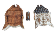 Home Decor. Table Decor-Storage Accessory. Hand-carved Wooden Trinket - Puzzle Box, "Glorious Buddha"