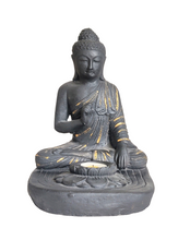 TABLETOP DECOR/IDOL/CANDLE HOLDER: Meditating stone Buddha tea light candle holder.