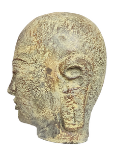 Home Decor. Table - Garden Sculpture. Peaceful Buddha head Garden Statue sculpture in stone.
