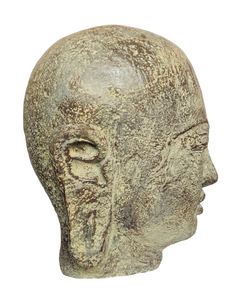 Home Decor. Table - Garden Sculpture. Peaceful Buddha head Garden Statue sculpture in stone.