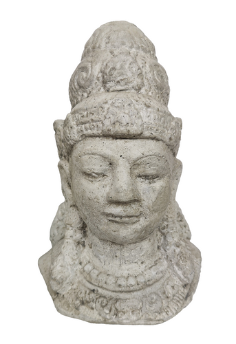 Home Decor Statue: Vintage Finish Stone Bust of Goddess Dewi Sri.